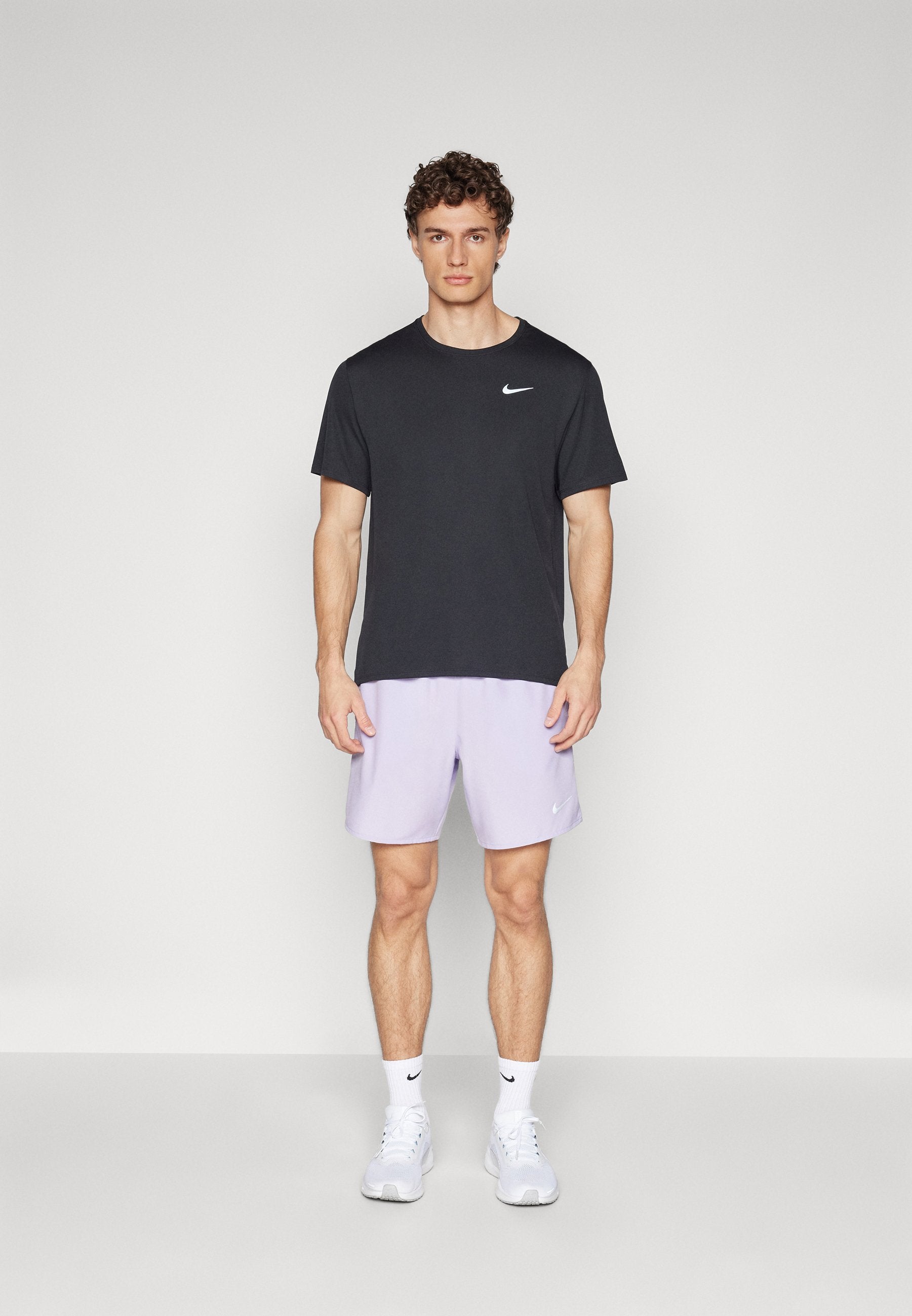 MILER - Sports T-shirt - black/reflective silver