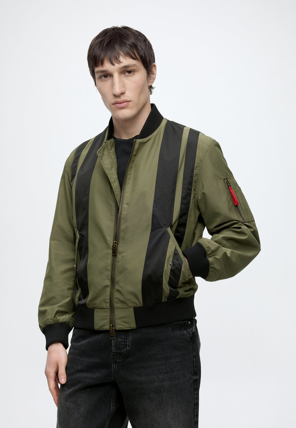 BADAMO - Bomber Jacket - open green