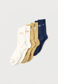 PERFORMANCE BASIC UNISEX 6 PACK - Sports socks - white/dark blue/taupe