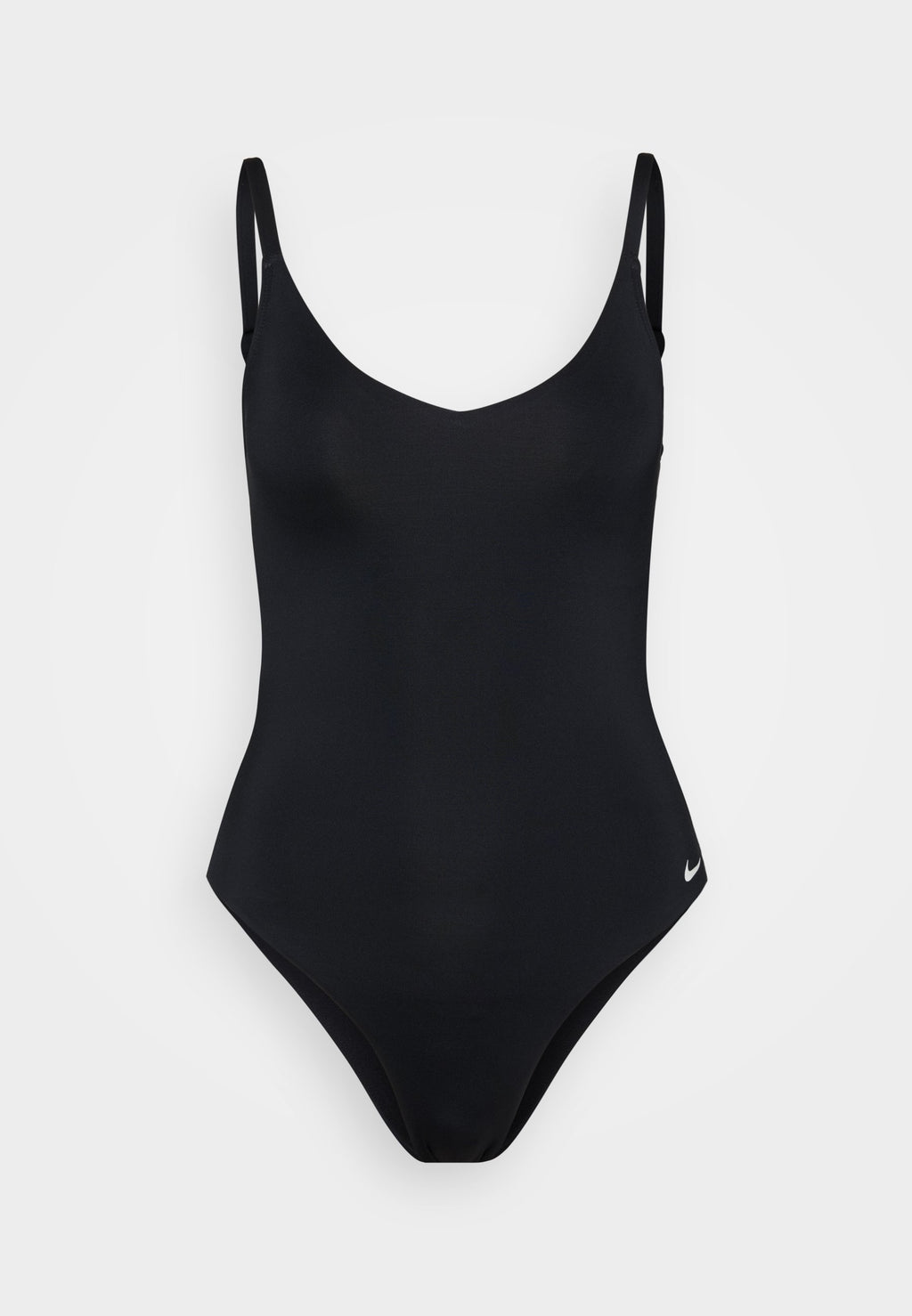V NECK ONE PIECE - Swimsuit - black