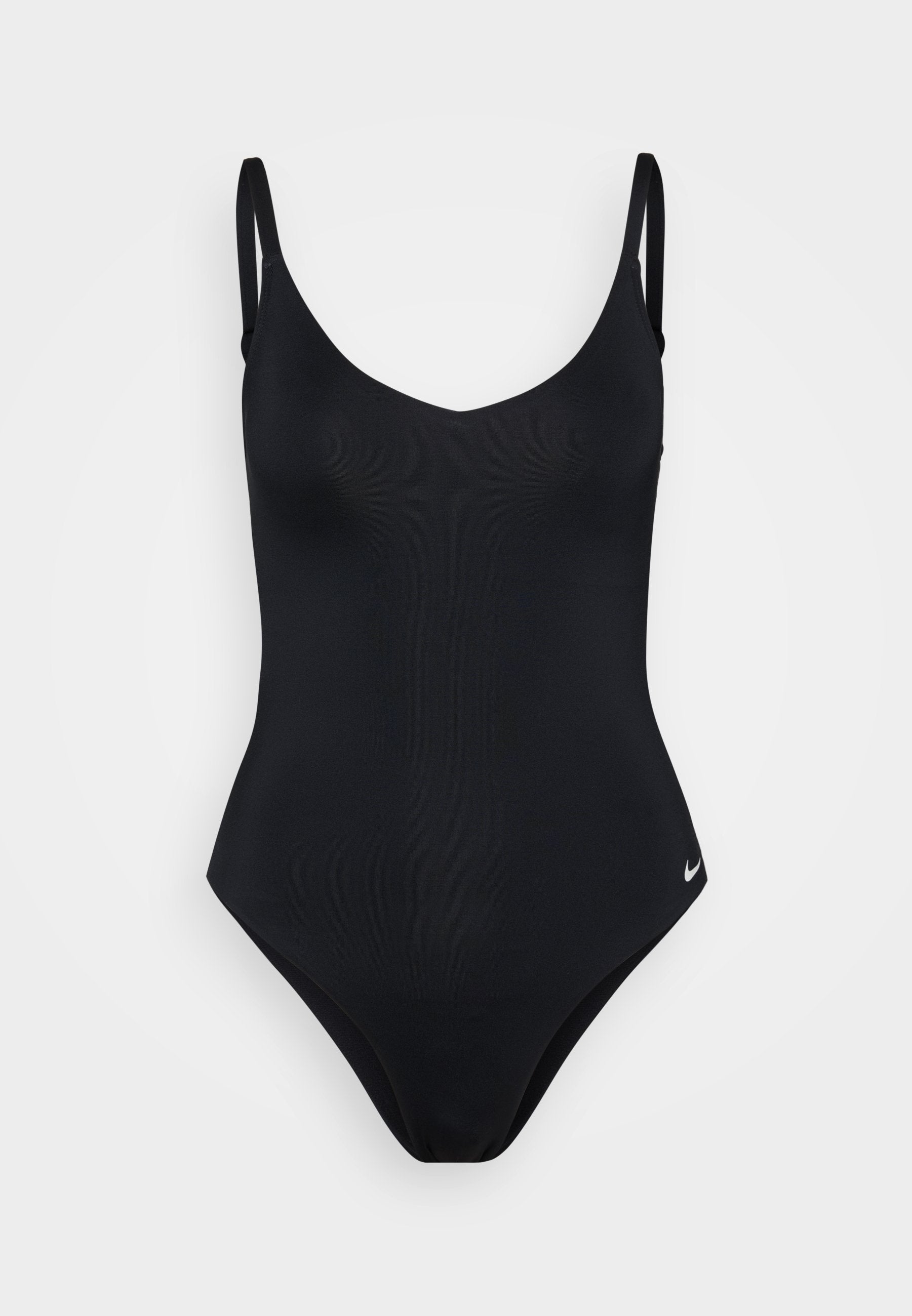 V NECK ONE PIECE - Swimsuit - black