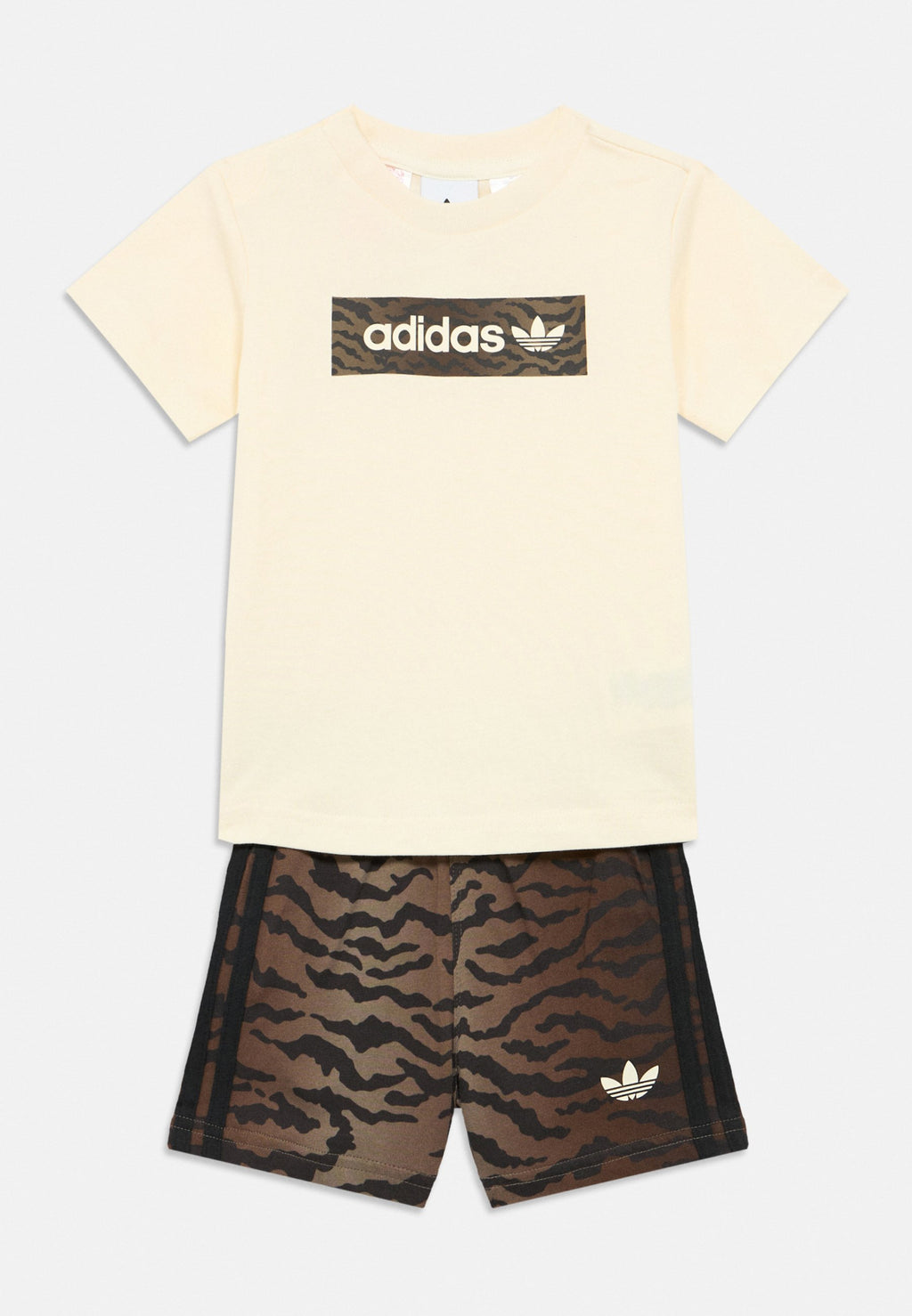 INFANT UNISEX SET - Shorts - cream white/night brown