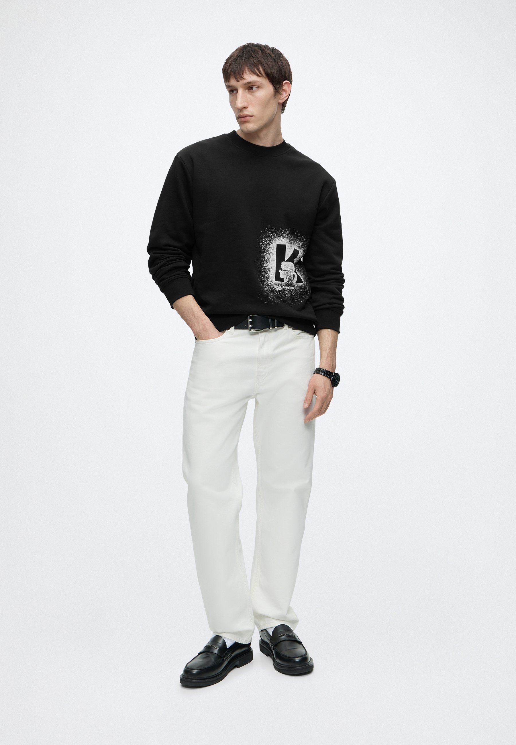 REG LOGO SWEAT - Sweatshirt - black