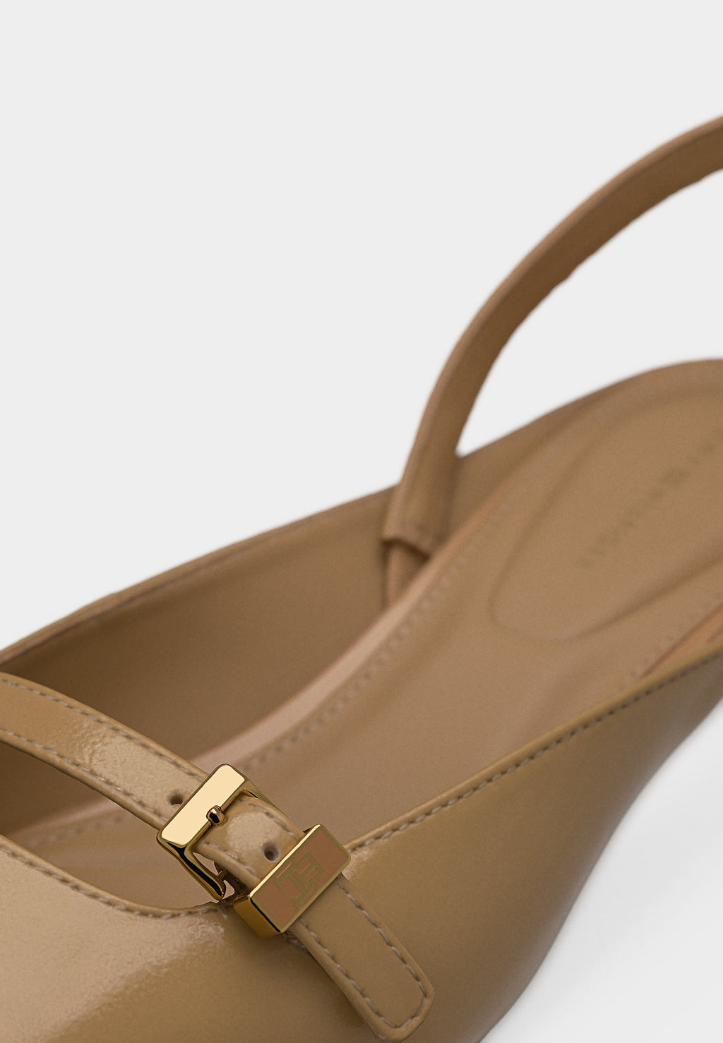 BUCKLE KITTEN SLINGBACK - Slingback ballet pumps - desert