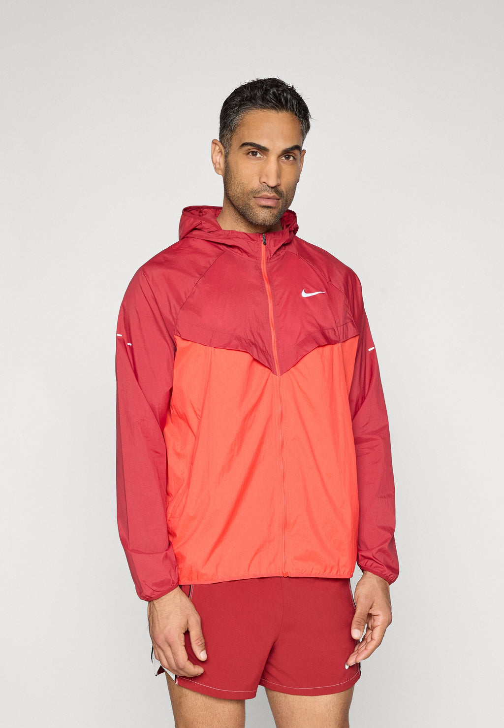 STRIDE JACKET - Windbreaker - team crimson/crimson/reflective silver-coloured