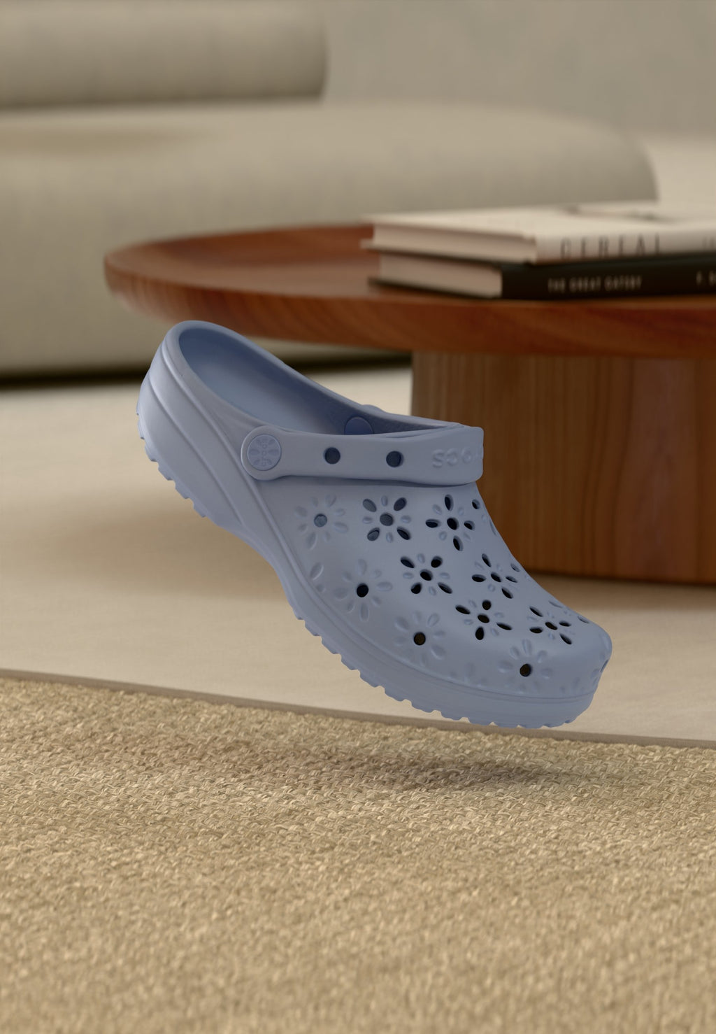 CLASSIQUE FLEURI AJOURÉ - Mules - brume bleue