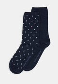 LOT DE 2 PAIRES DE CHAUSSETTES FEMME - Chaussettes - bleu foncé jean
