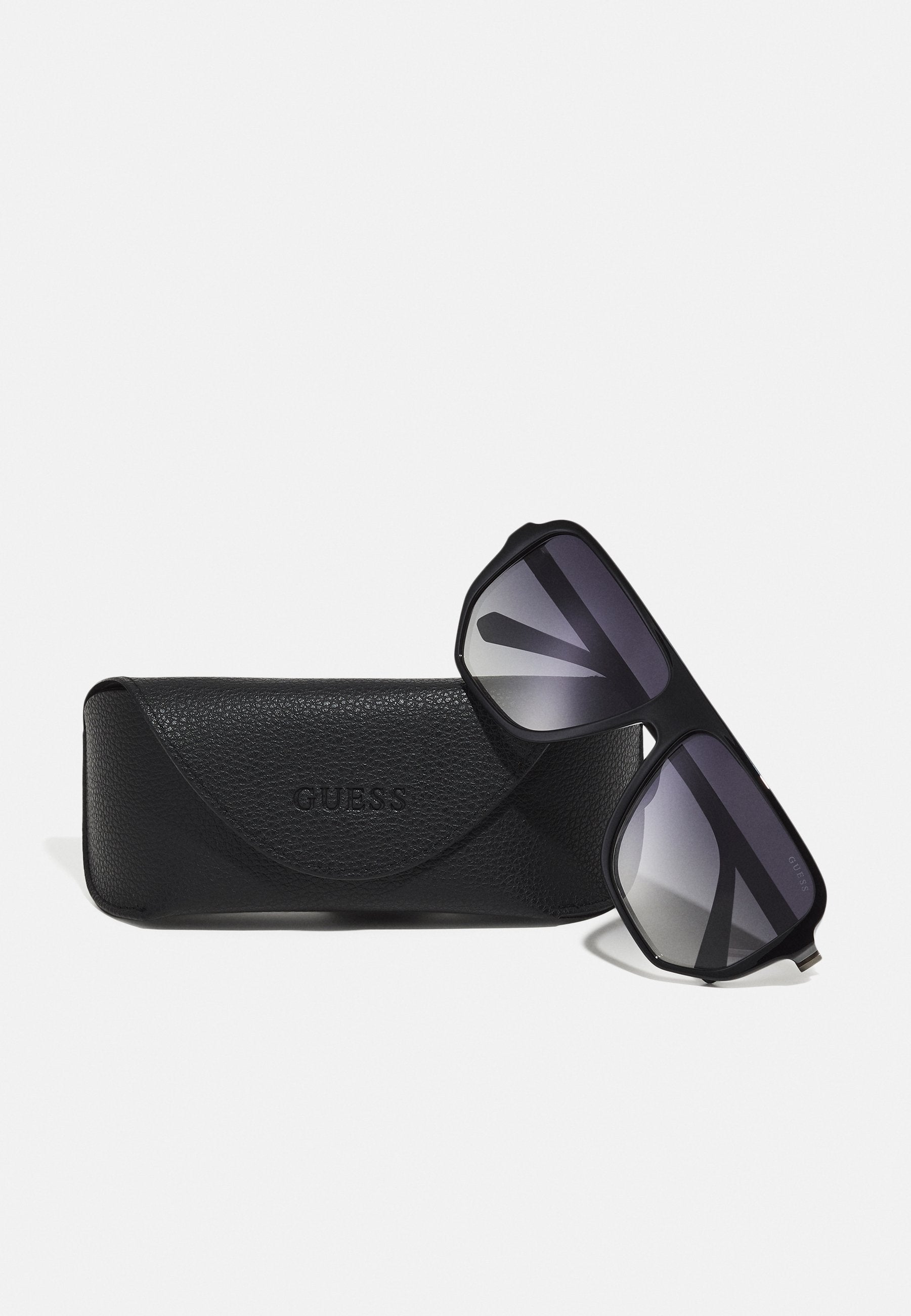 UNISEX - Sunglasses - shiny black/green mirror