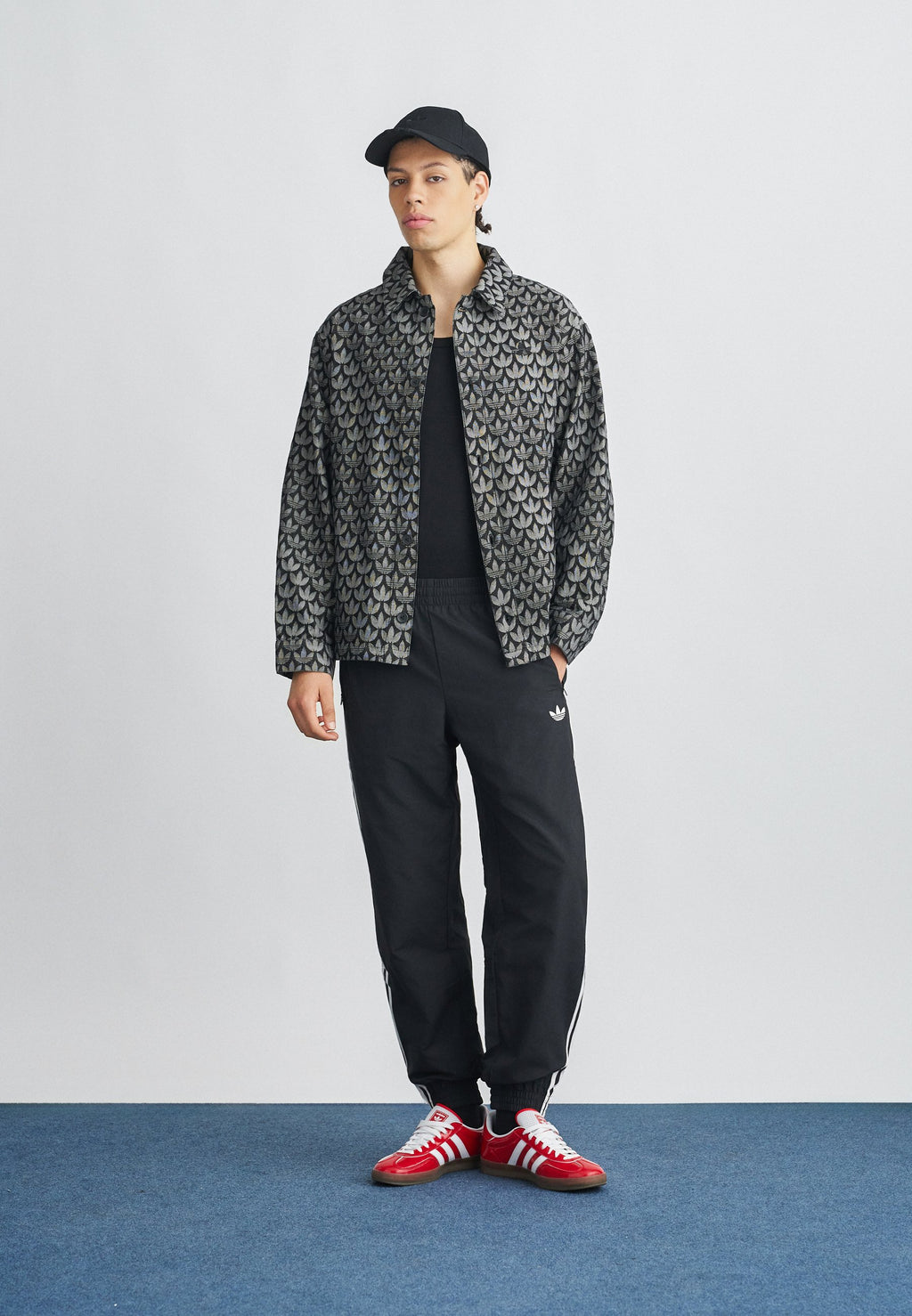 MONOGRAM SHIRT - Denim jacket - black