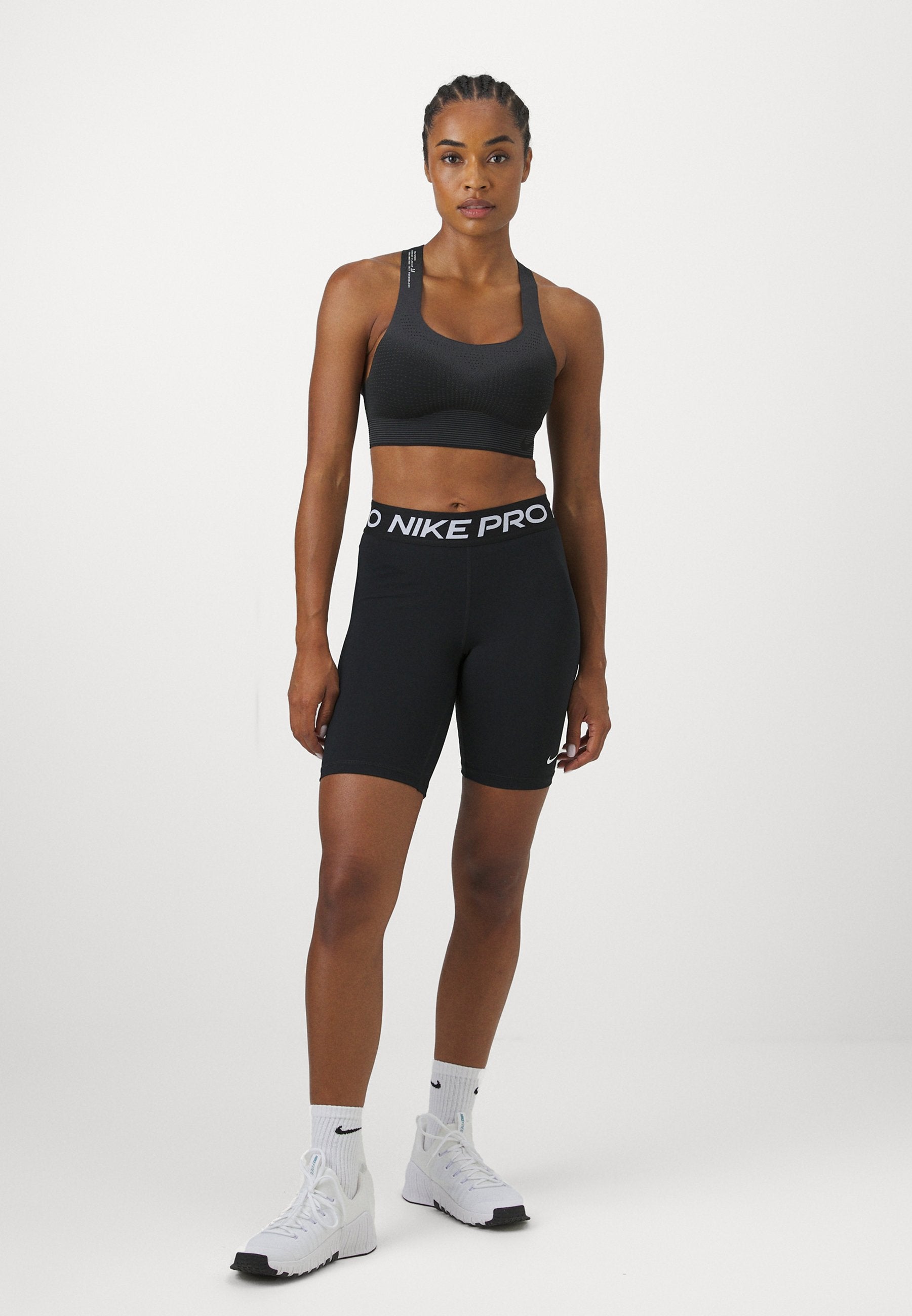 SHORT - Leggings - black/white