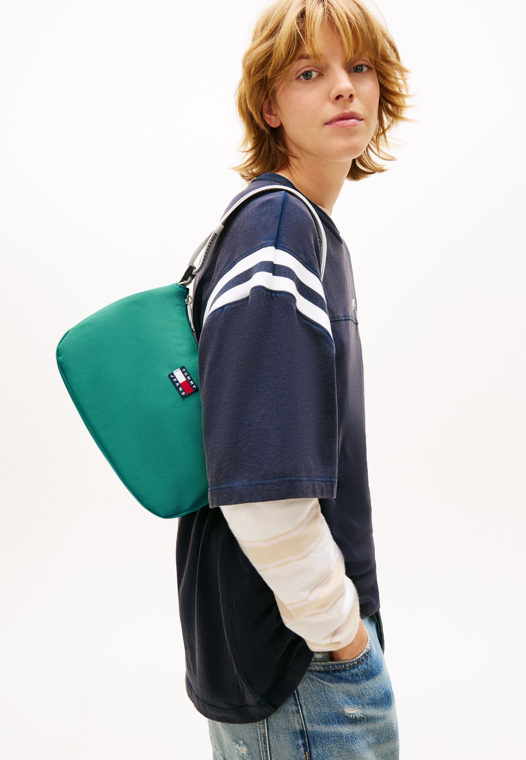 ESSENTIAL REPEAT LOGO SHOULDER BAG - Handbag - deep pine