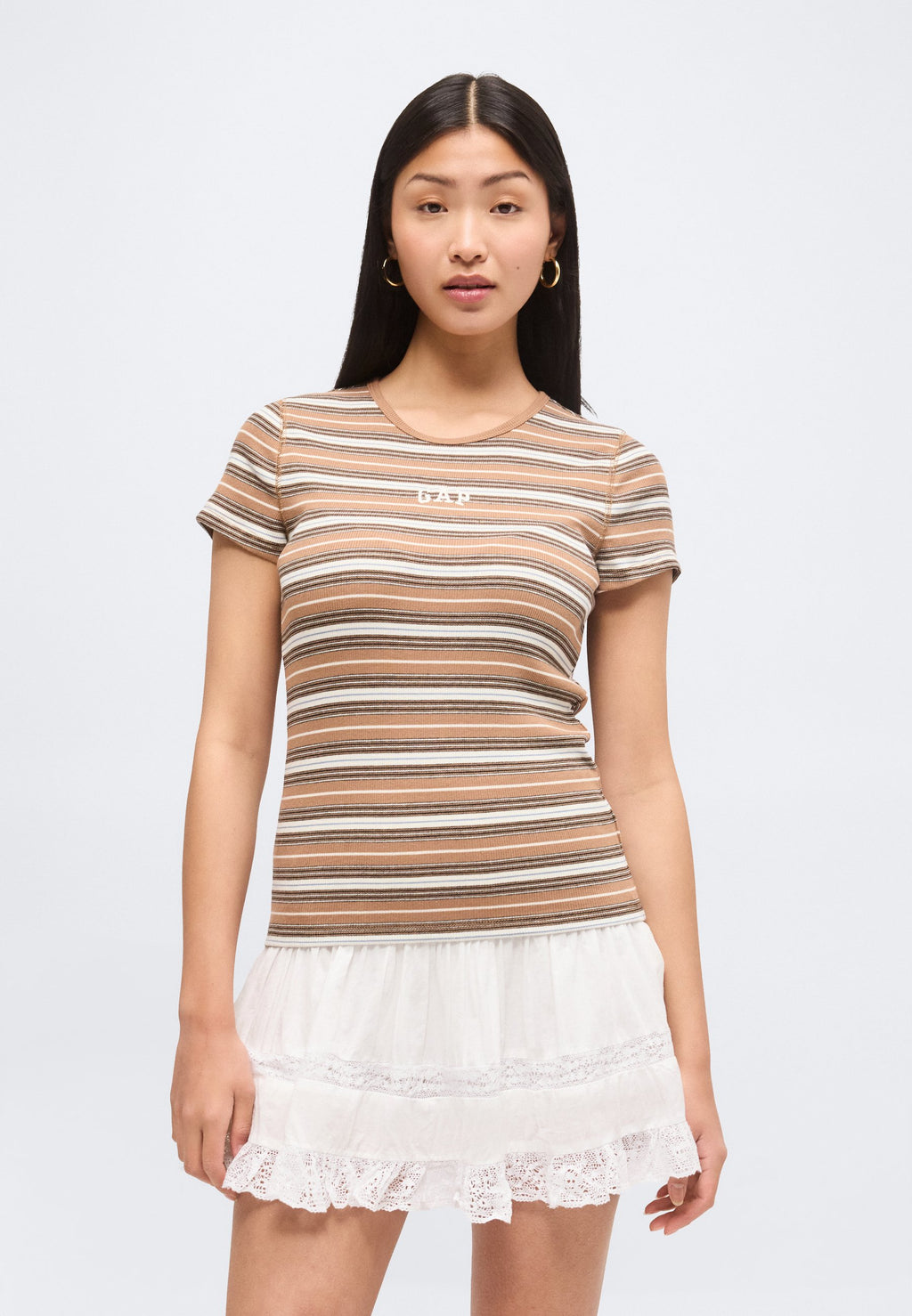 LOGO TEE - Print T-shirt - brown
