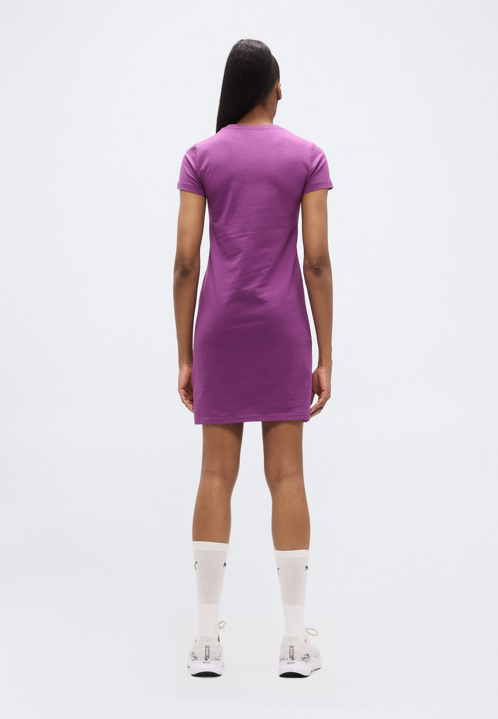ESS SMALL NO. 1 LOGO SLIM - Jersey dress - plum wine
