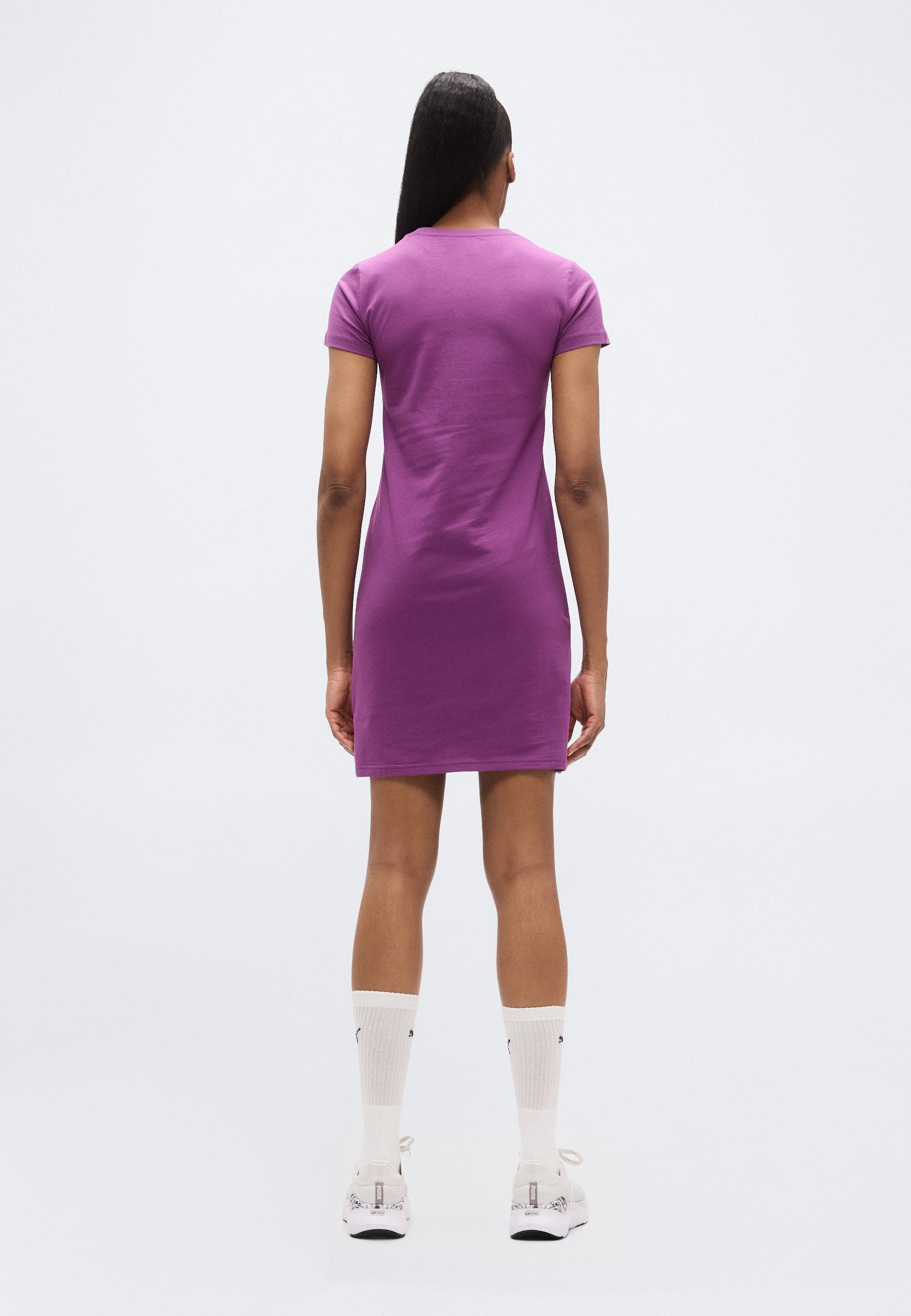 ESS SMALL NO. 1 LOGO SLIM - Jersey dress - plum wine