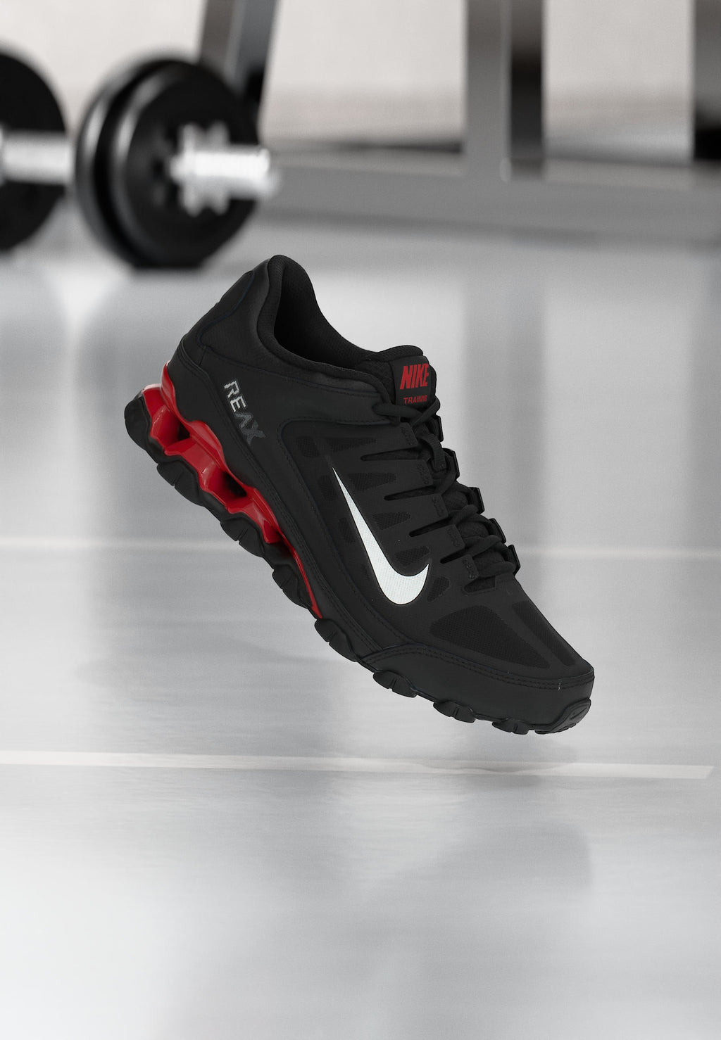 REAX 8 - Chaussures d'entraînement - noir/argent métallisé/rouge université