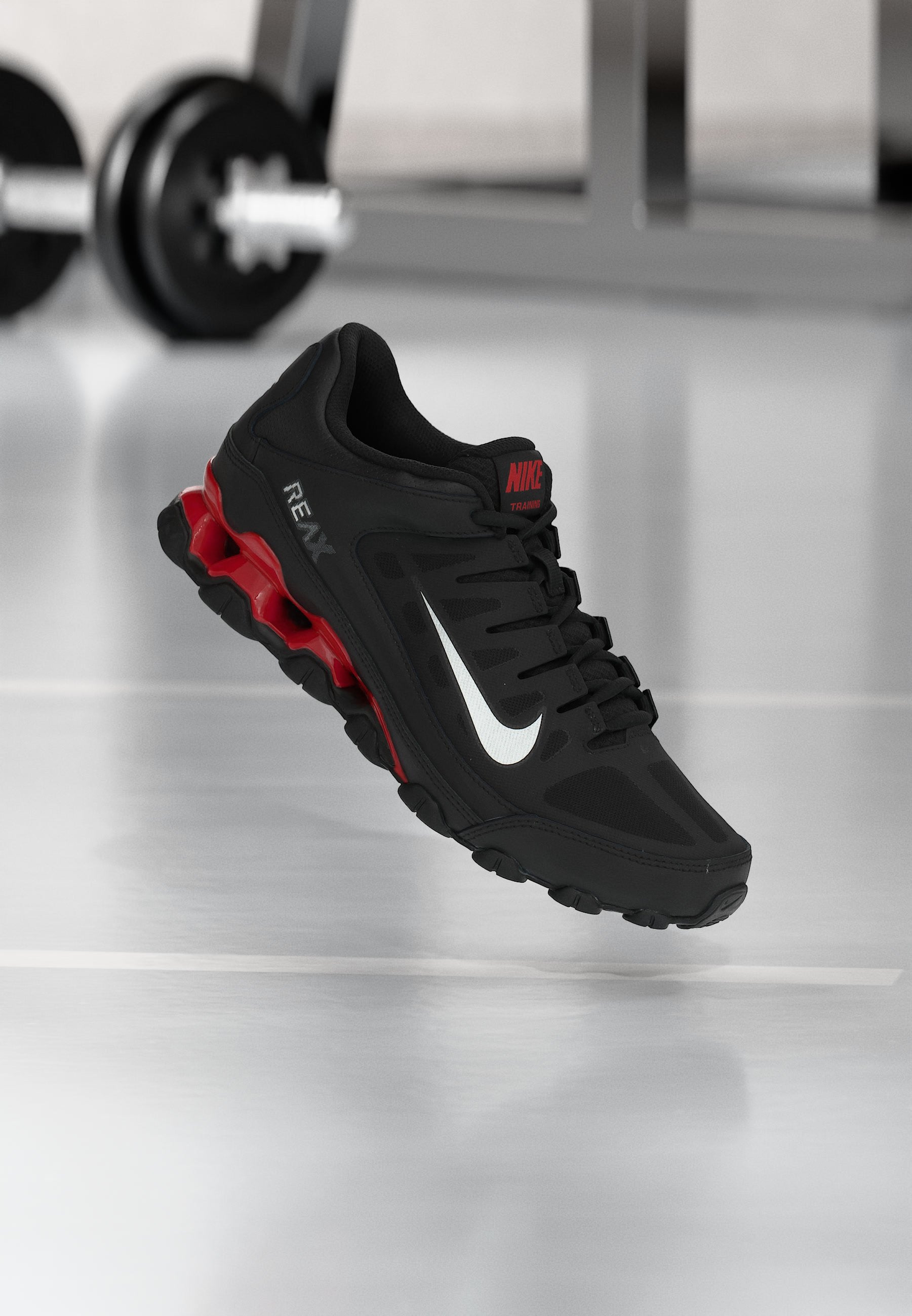 REAX 8 - Chaussures d'entraînement - noir/argent métallisé/rouge université