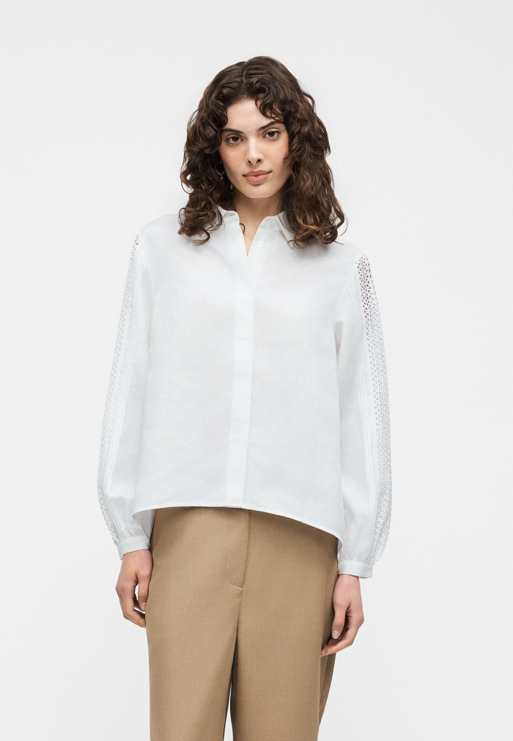 BADORA - Button-down blouse - white