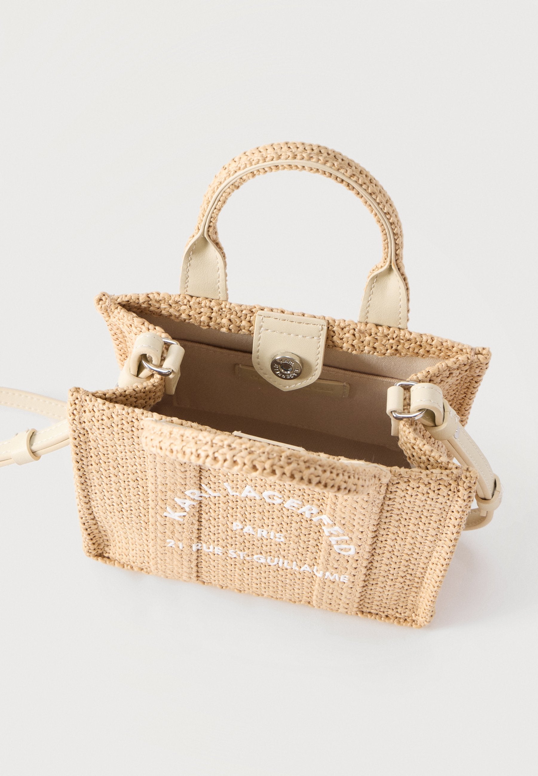 SQUARE TOTE - Handbag - natural