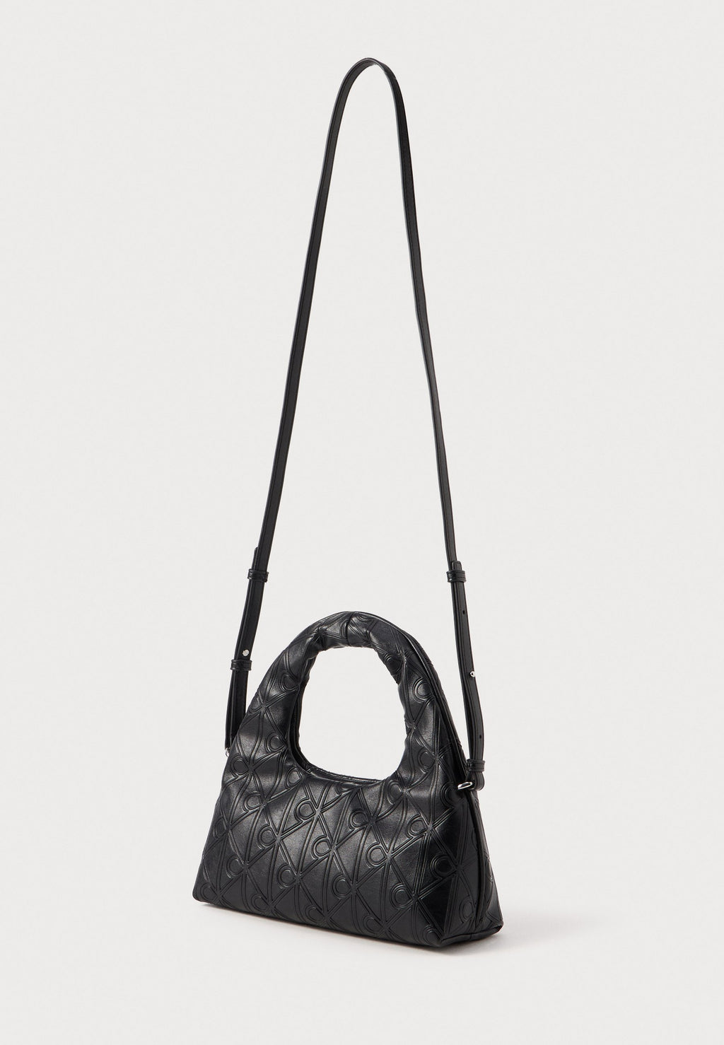 EMBLEM PUFFER BAG WITH STRAP - Cross body bag - black