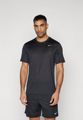 TEE RESET - Spor Tişörtü - siyah/mat gümüş