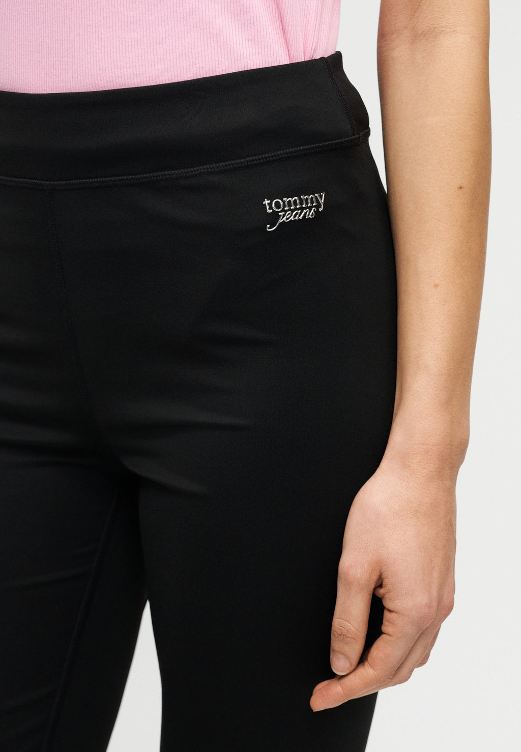 LOGO SLIM KICK FLARE LEGGINGS - Leggings - Trousers - black