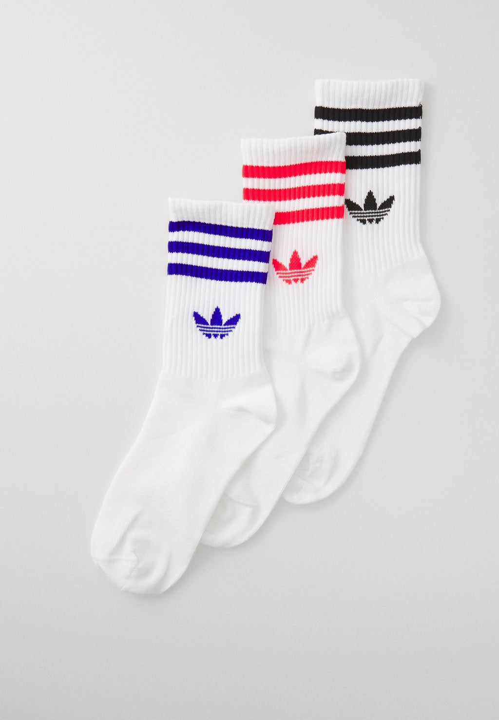STRIPES CREW UNISEX 3 PACK - Socks - white/lucid red/lucid blue