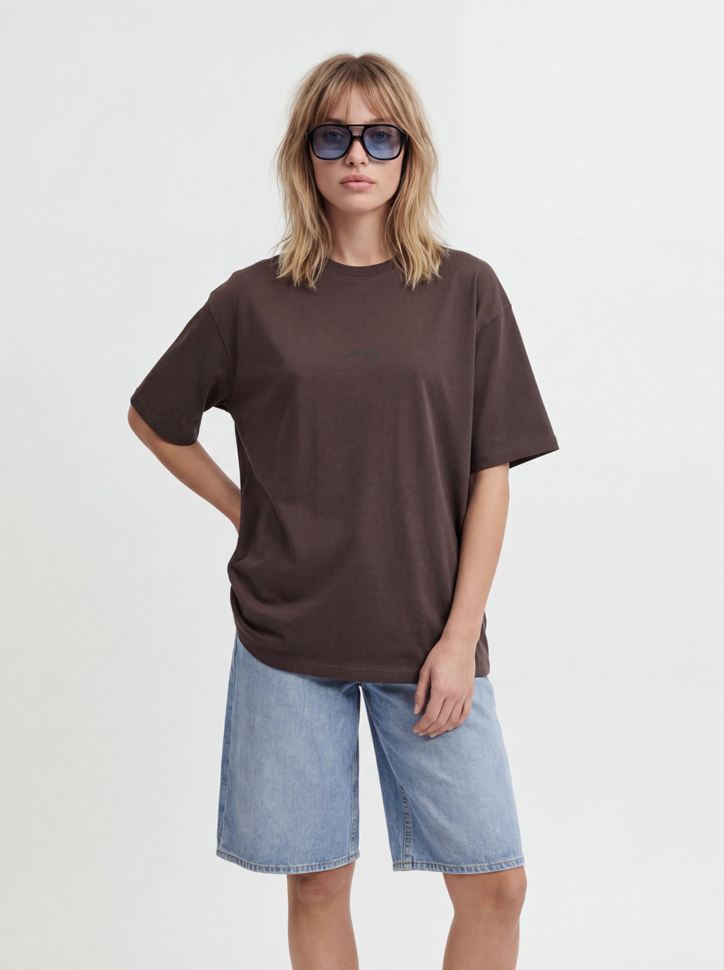 JXANDREA LOOSE TEE - T-shirt basique - seal brown
