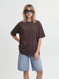 JXANDREA LOOSE TEE - T-shirt basique - seal brown