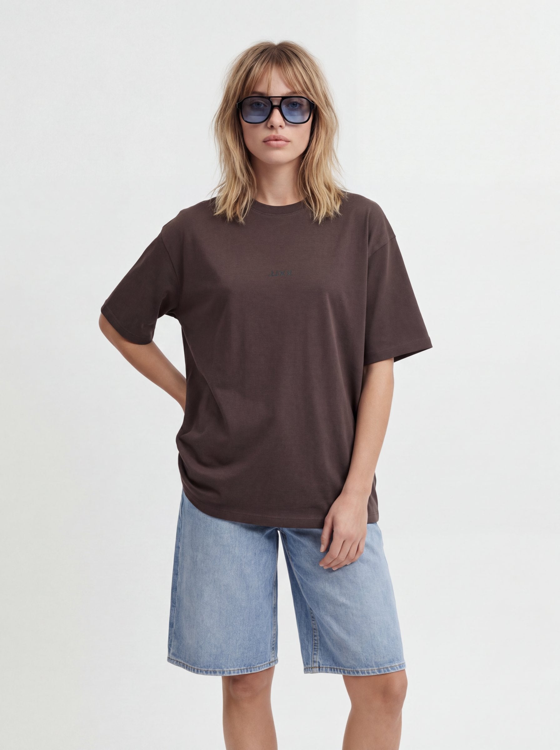 JXANDREA LOOSE TEE - T-shirt basique - seal brown