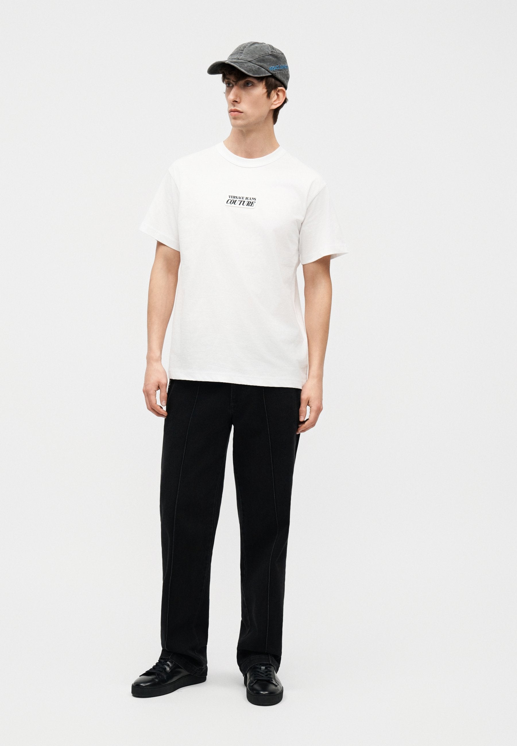 PATCH SQUARE - Basic T-shirt - white