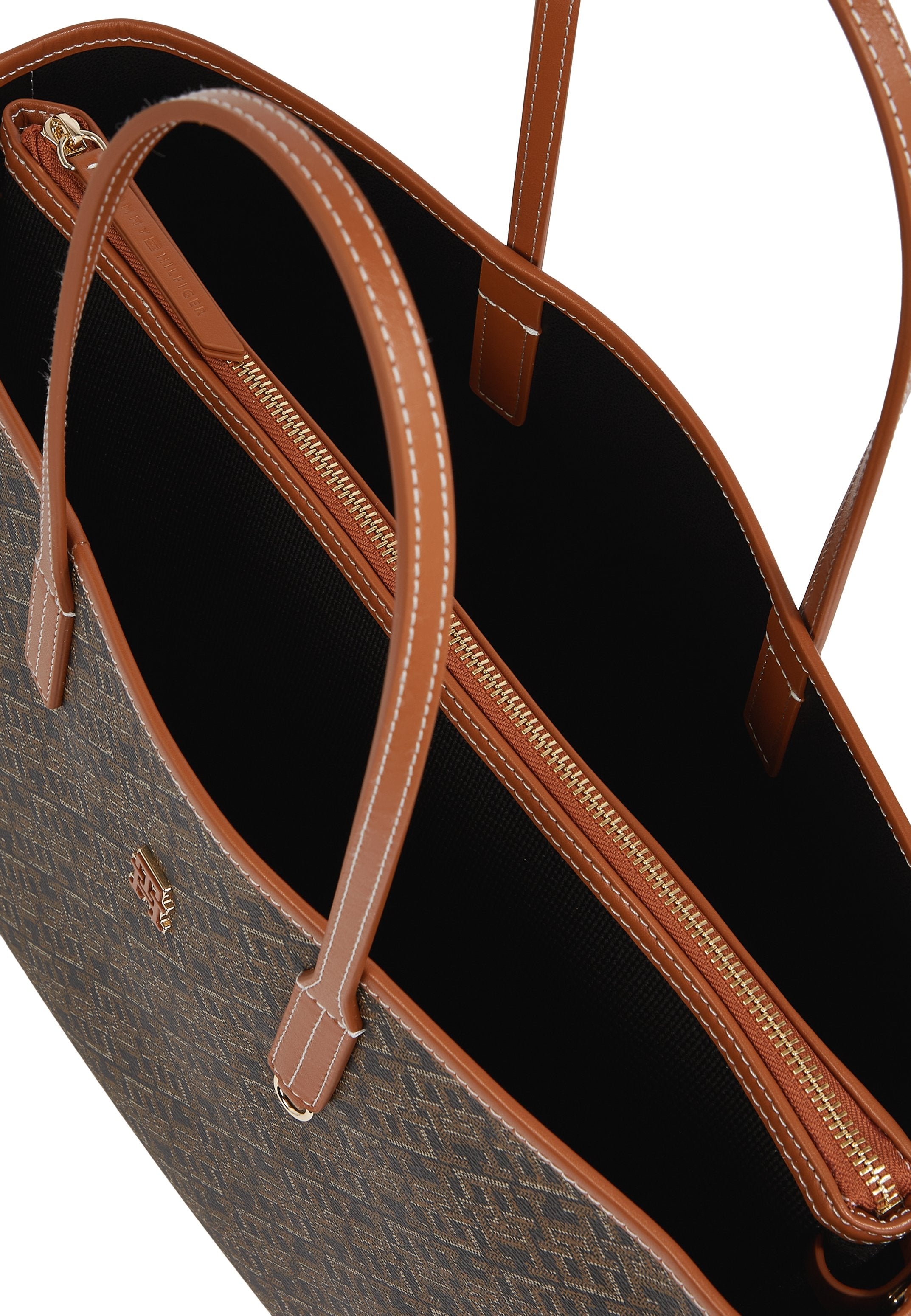 TH MONOPLAY TOTE BAG WITH LEATHER - Handbag - black