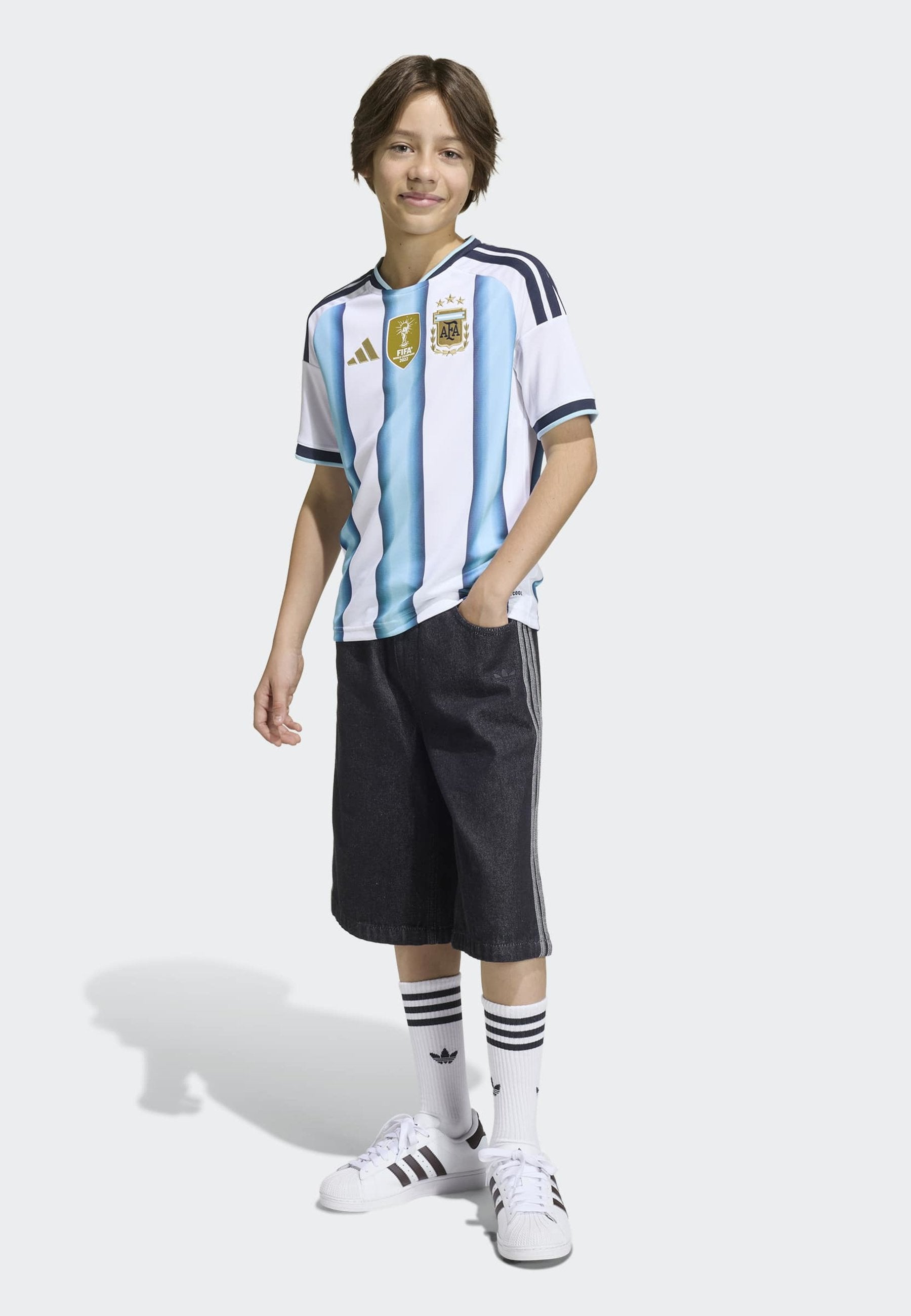 ARGENTINA 26 HOME - National team wear - white icey blue light blue