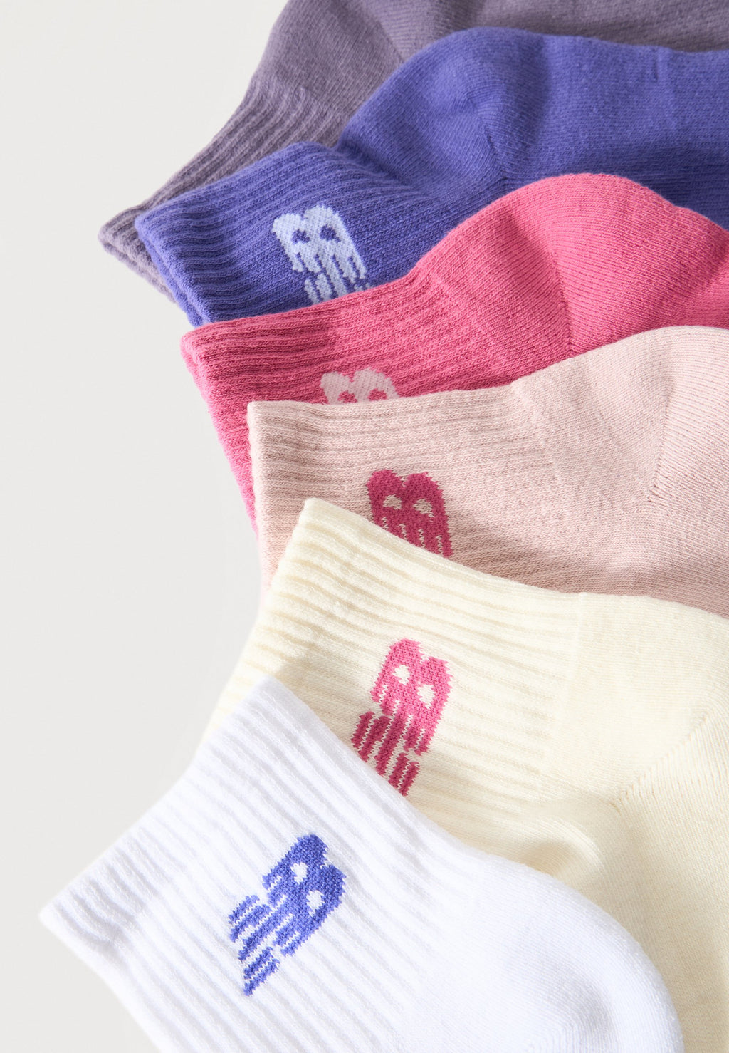 EVERYDAY ANKLE UNISEX 6 PACK - Socks - pink/purple/off-white