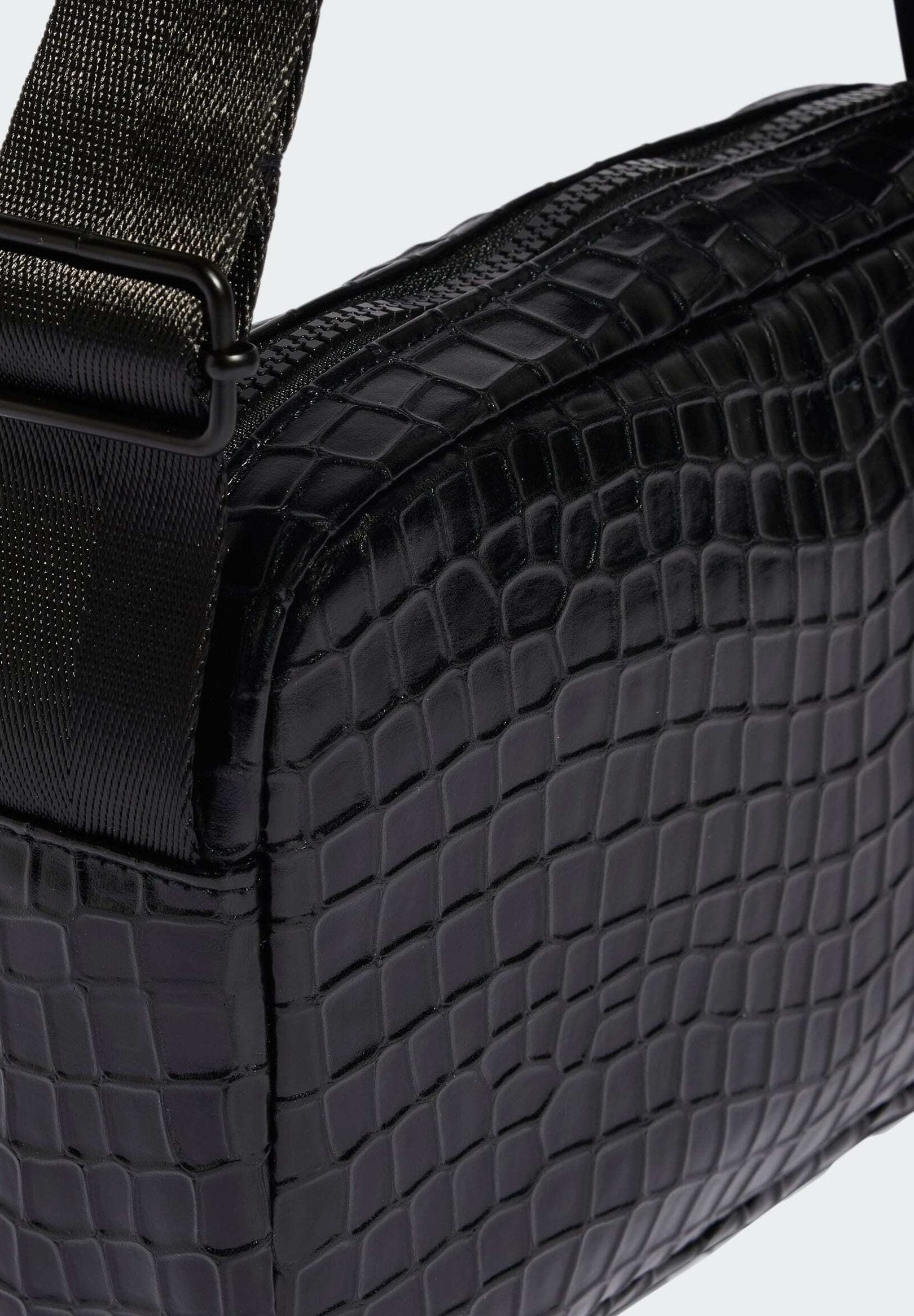 CROCO MINI AIRL - Cross body bag - black