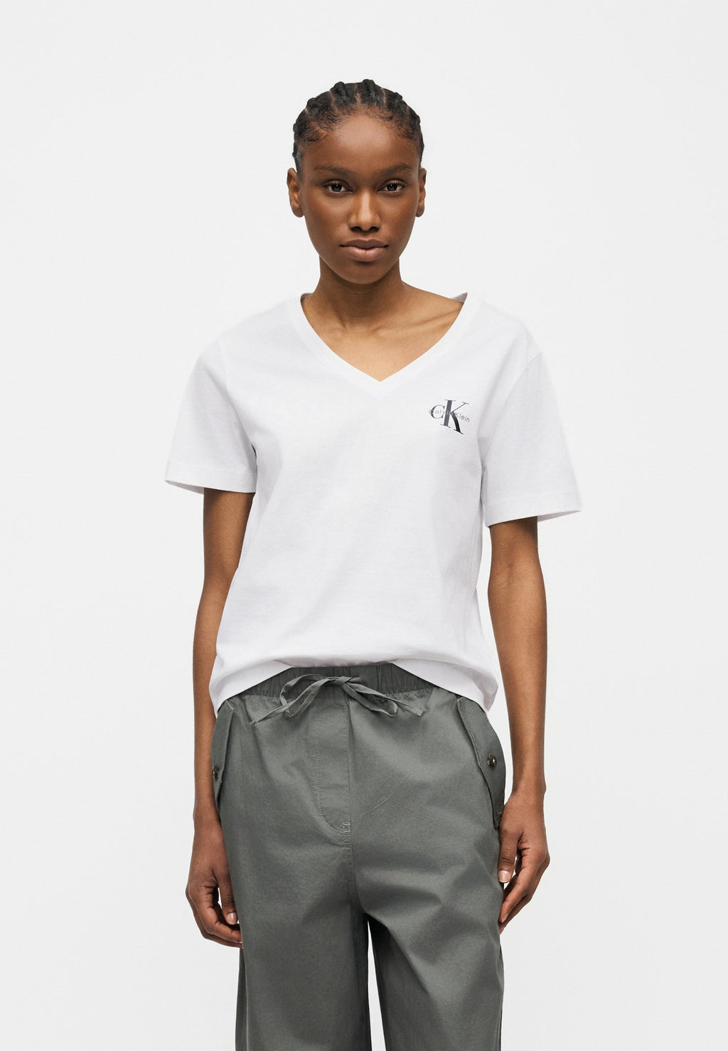 MONOLOGO TEE 2 PACK - Basic T-shirt - vanilla custard/white