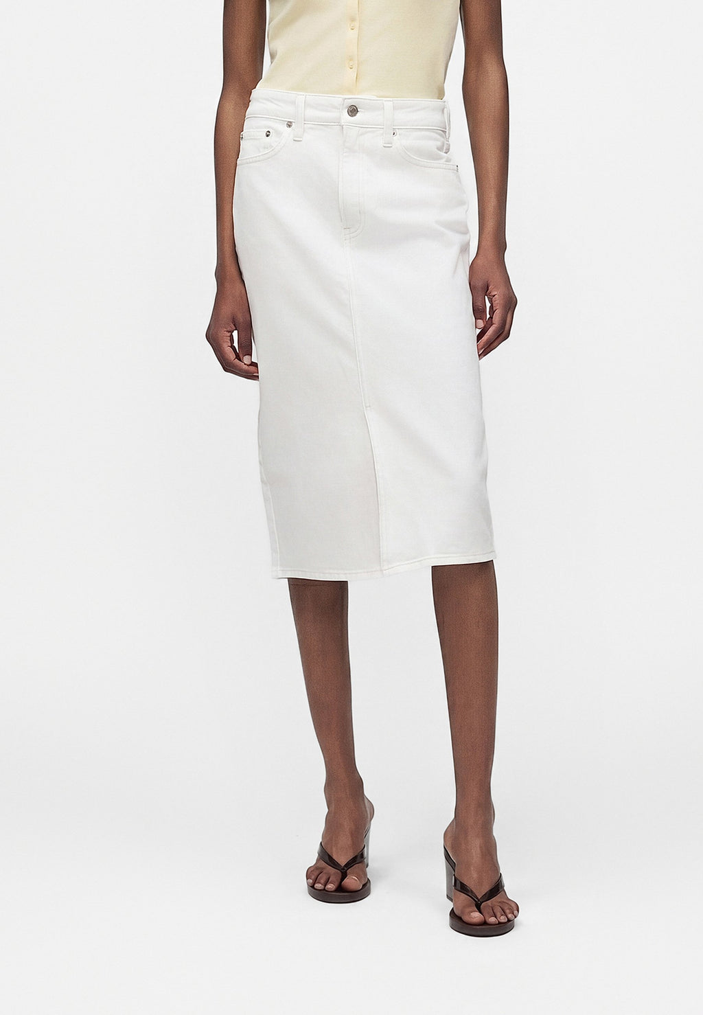 Denim skirt - fresh white