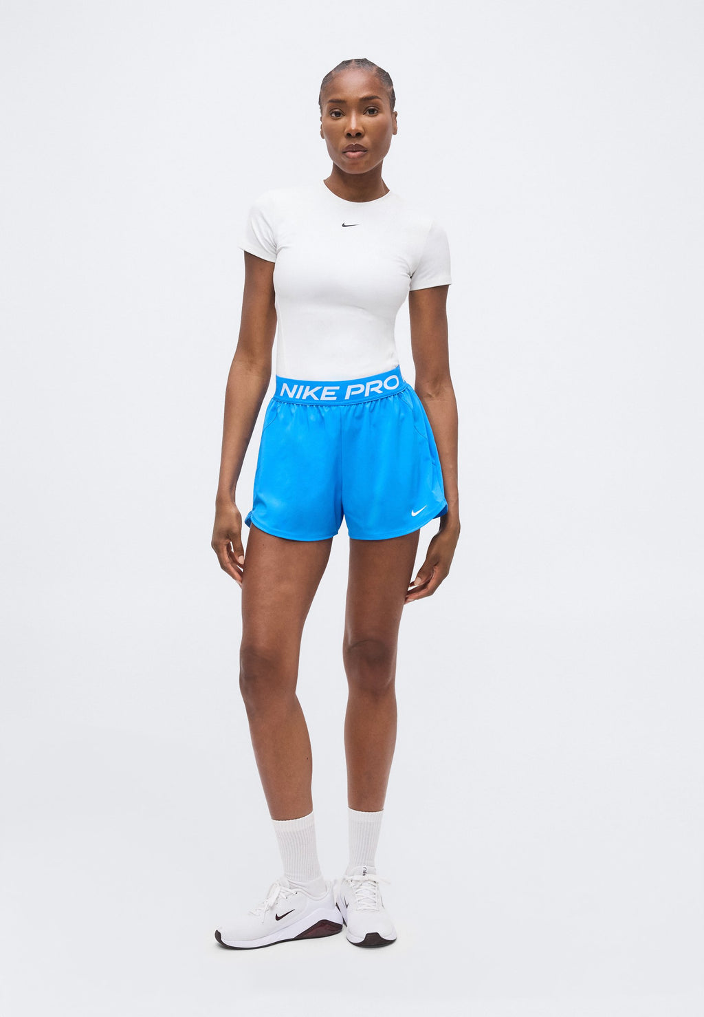 SHORT - Sports shorts - light photo blue/white