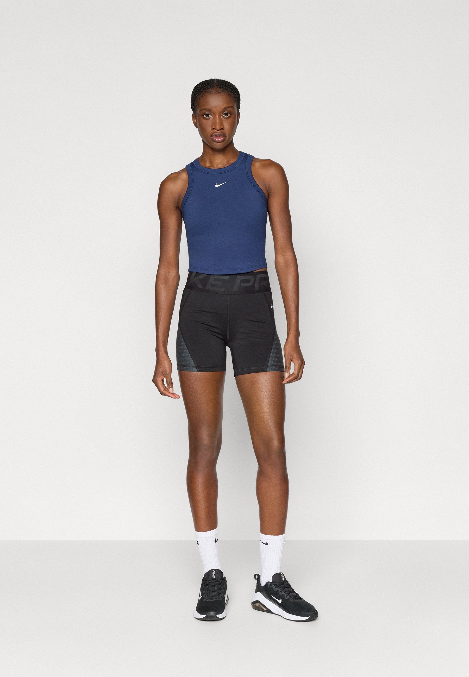 ONE FITTED CROP TANK - Top - midnight navy/white