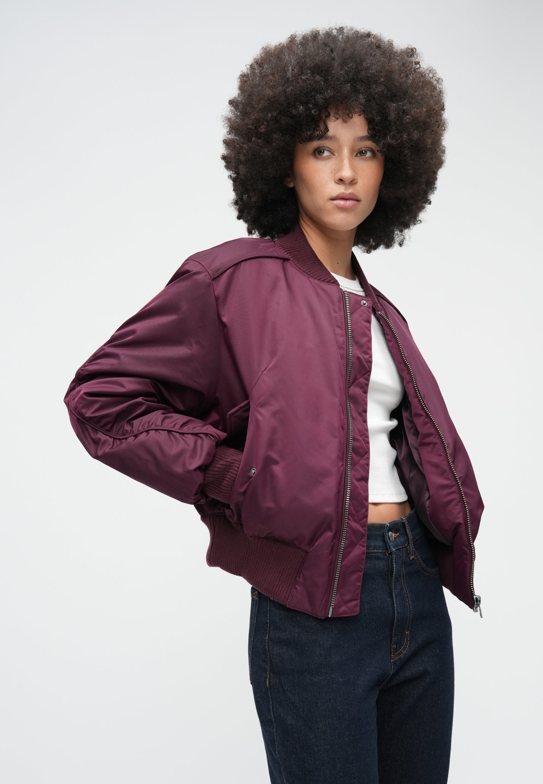 FERIDA - Bomber Jacket - dark purple