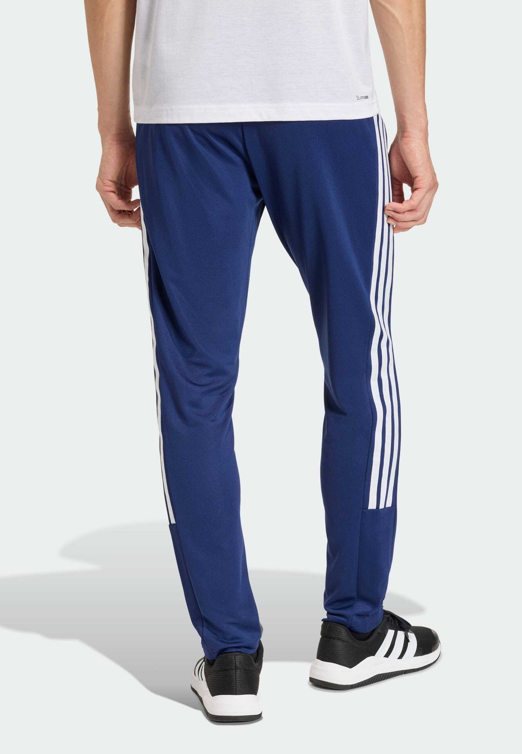 WORKOUT ESSENTIALS ALL-SET 3 STRIPES KNIT - Tracksuit bottoms - dark blue white