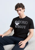 CREW NECK - Pyjama top - black