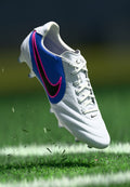 TIEMPO LIGERA PRO FG UNISEX - Firm-ground football boots - white/black/racer blue/pink blast