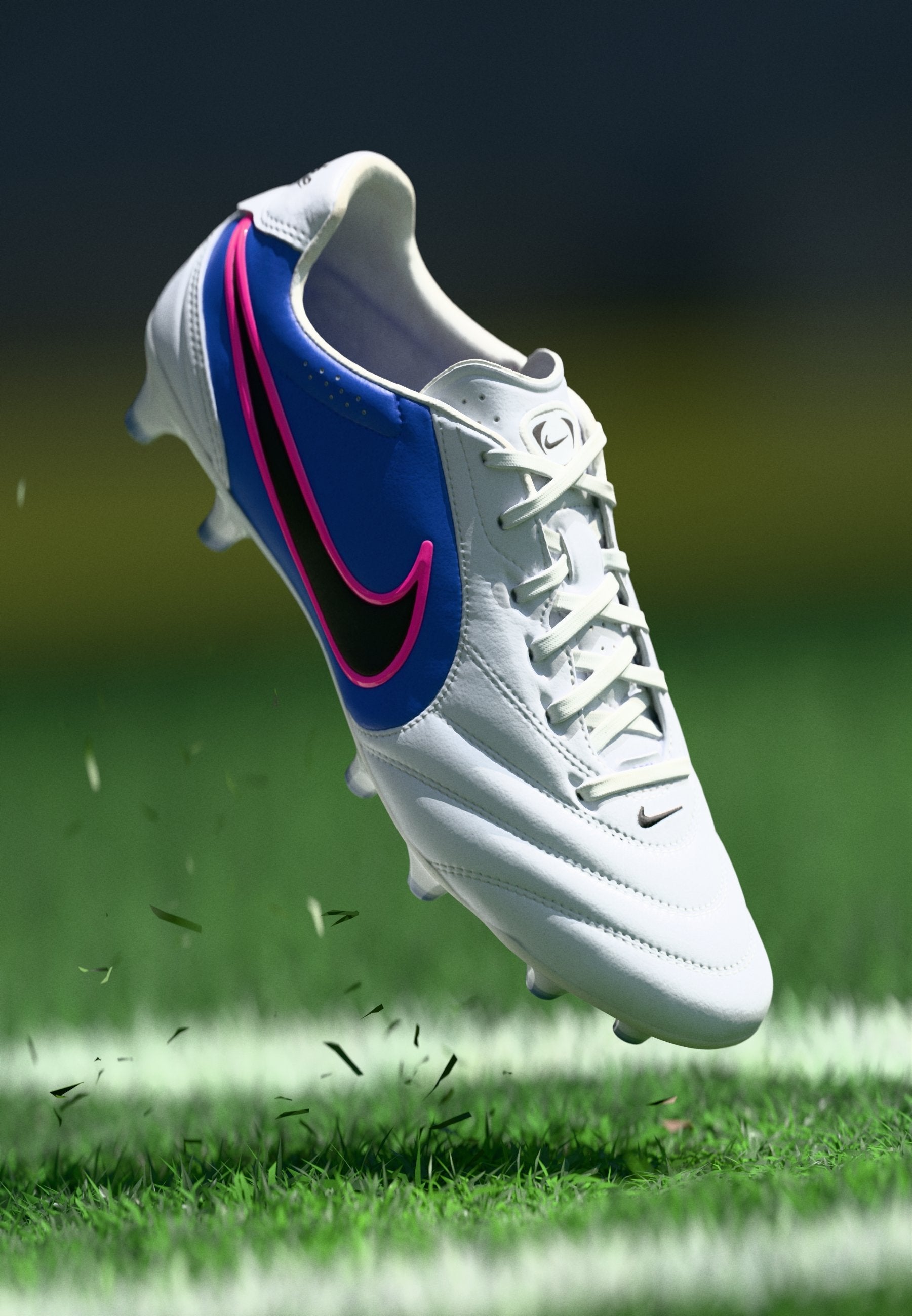 TIEMPO LIGERA PRO FG UNISEX - Firm-ground football boots - white/black/racer blue/pink blast
