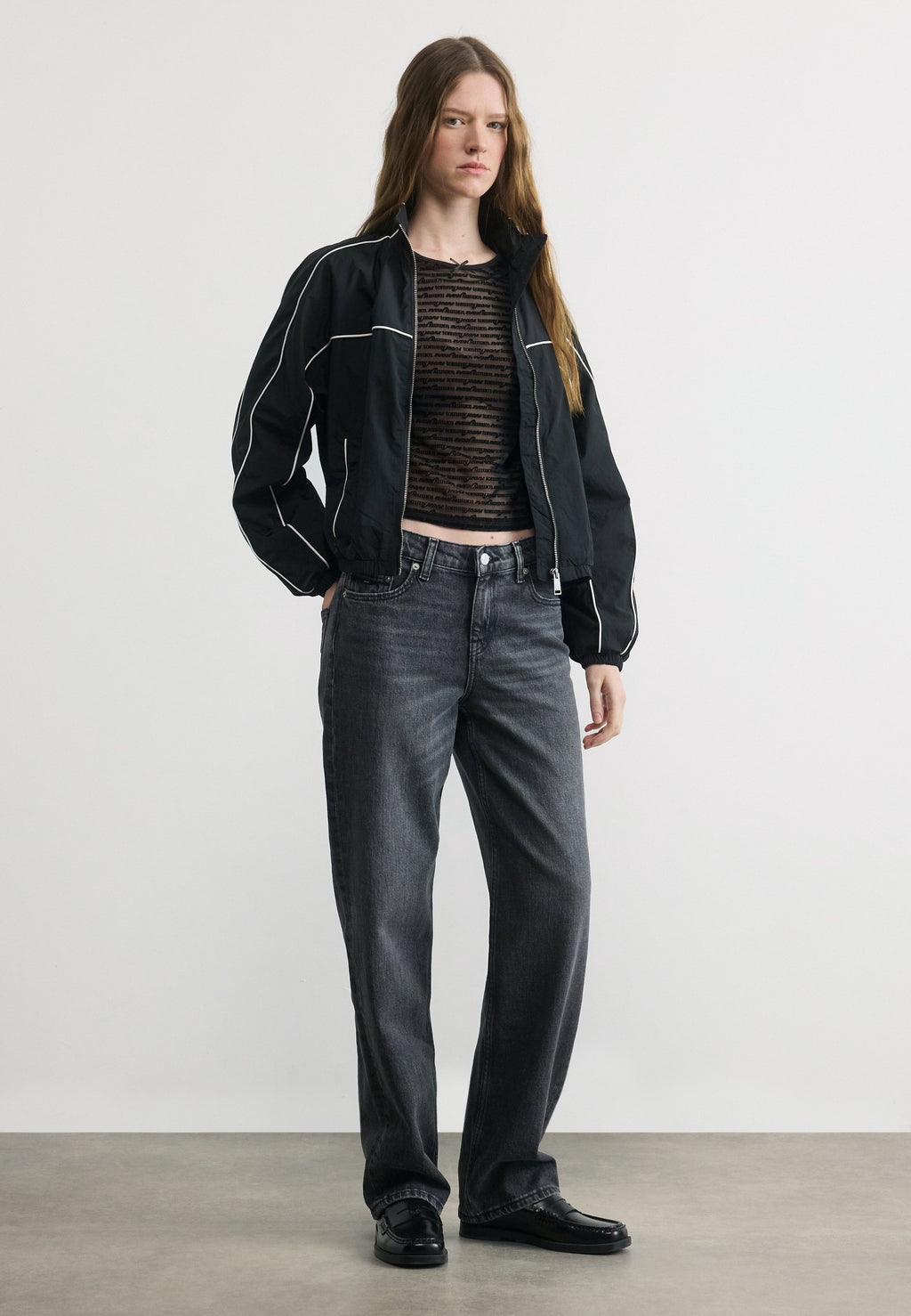 LOW RISE STRAIGHT LEG BLACK JEANS - Straight leg jeans - denim black