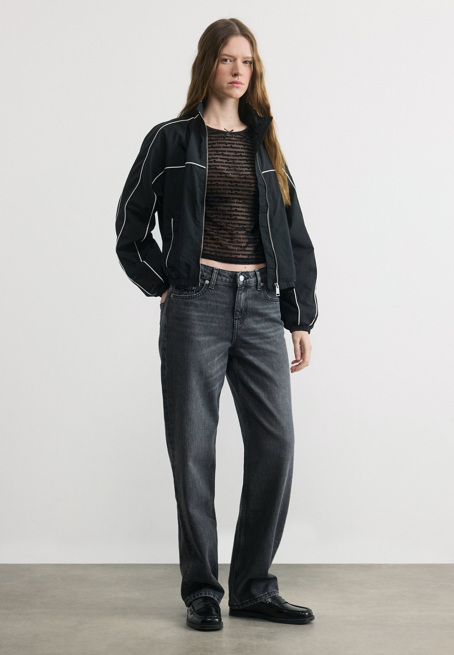LOW RISE STRAIGHT LEG BLACK JEANS - Straight leg jeans - denim black