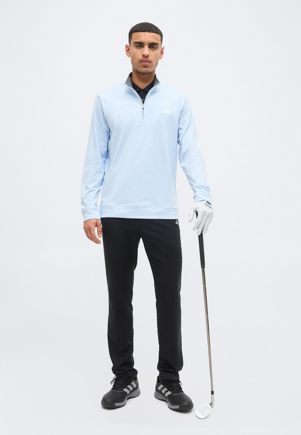 ULTIMATE CLASSIC QUARTER ZIP - Long sleeved top - light blue