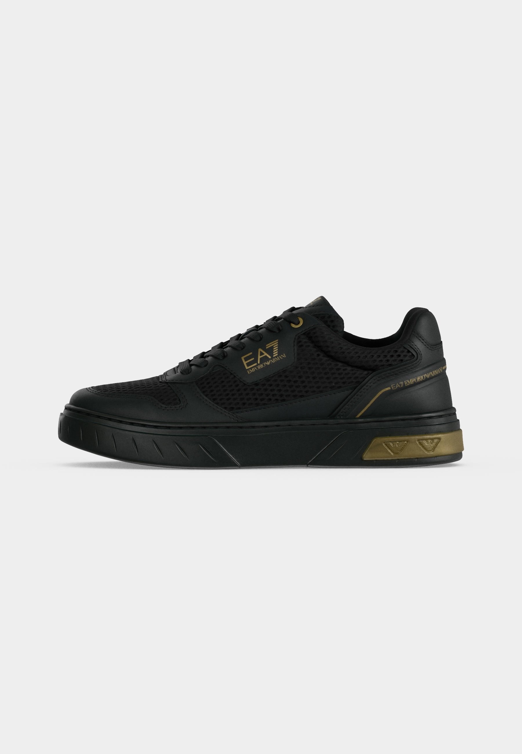 PREMIUM COURT - Baskets - triple noir/couleur or