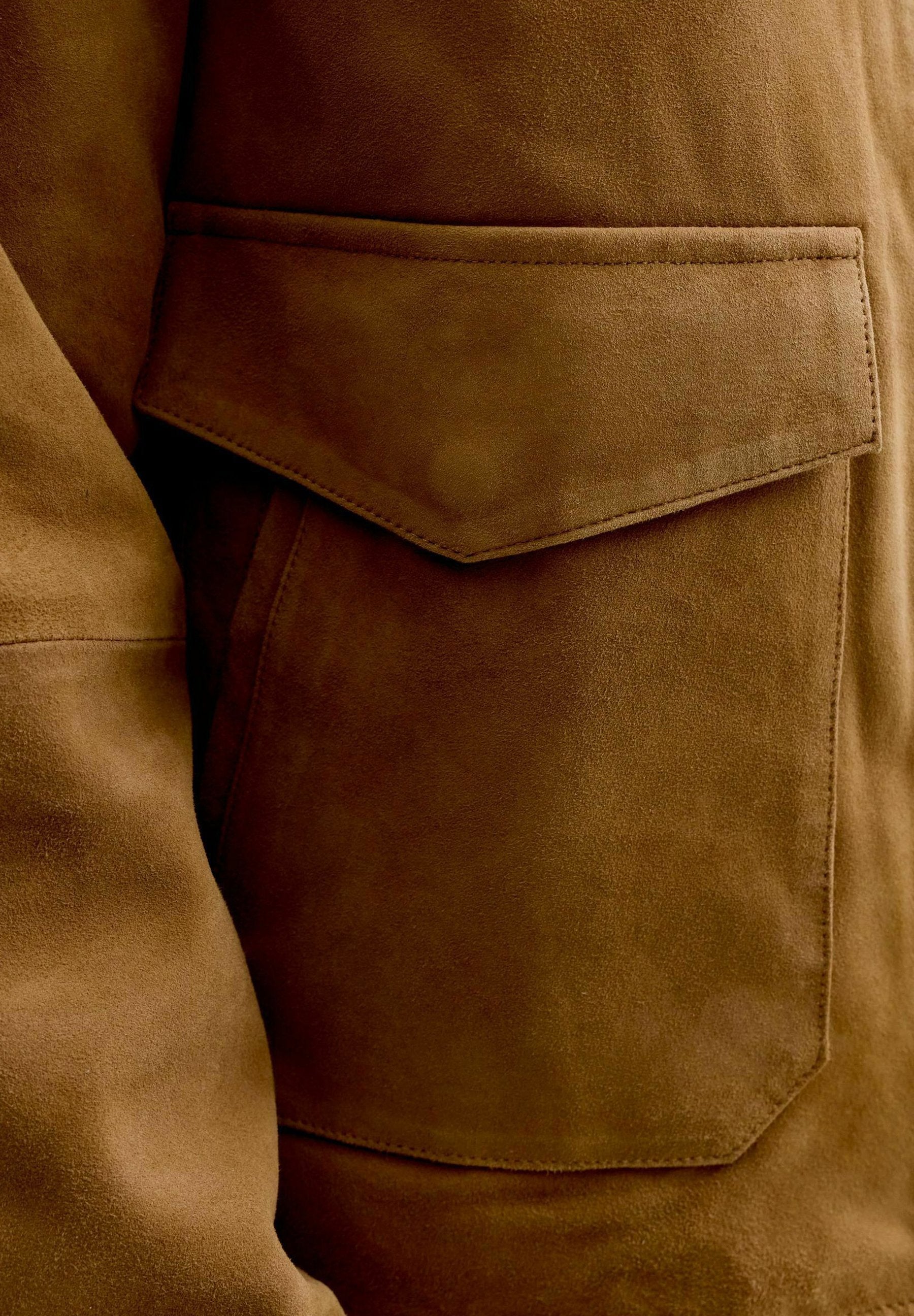 Leather jacket - cognac
