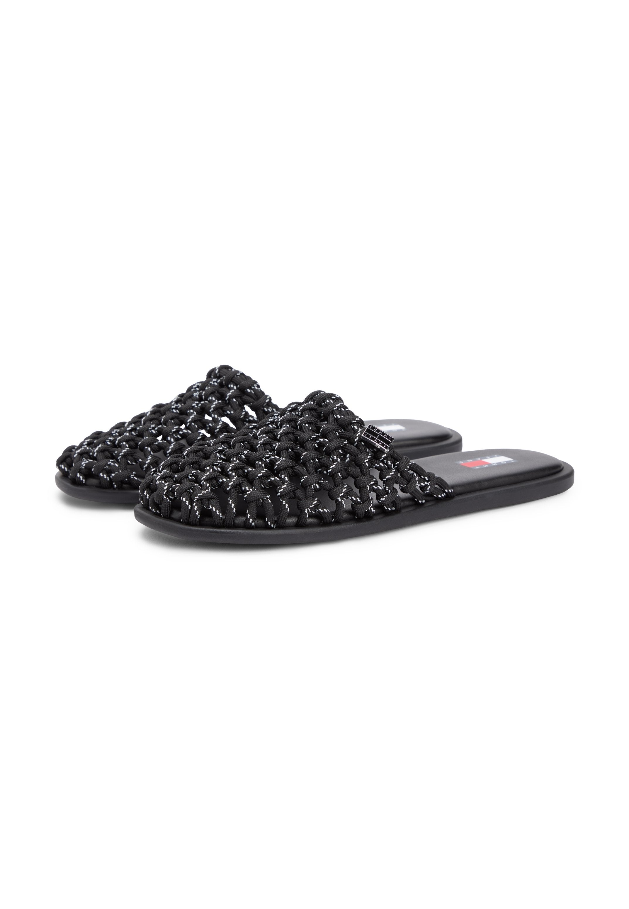 WOVEN ROPE MULES - Sandals - black