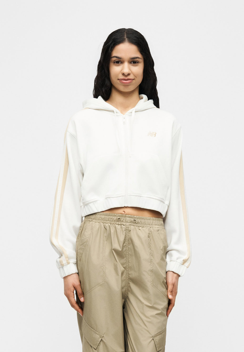 FULL ZIP - Zip-up sweatshirt - sea salt
